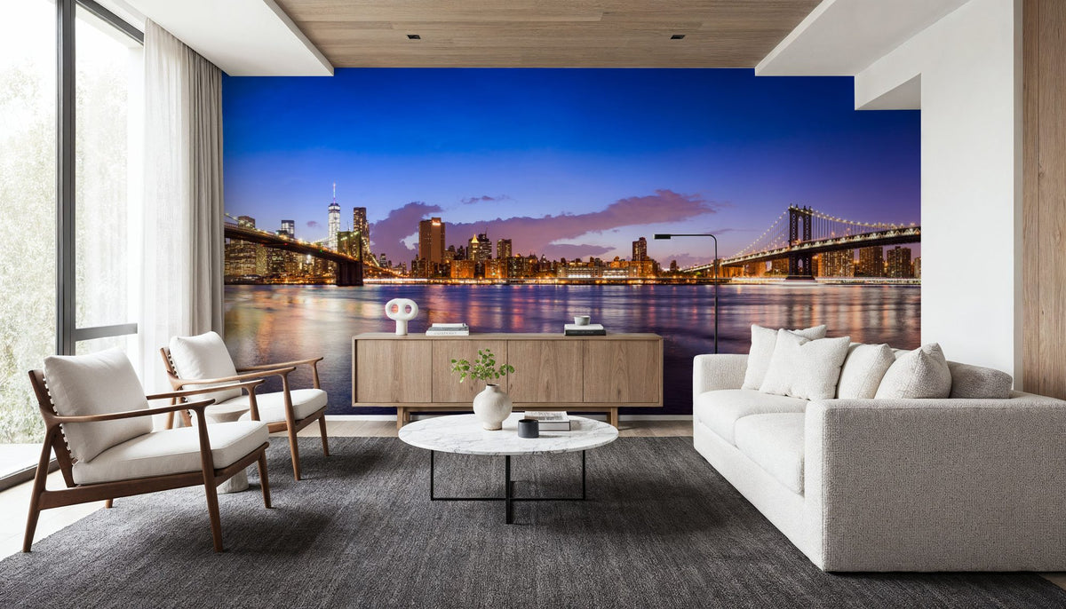 Manhattan At Sunset Mural Wallpaper - room preview 03