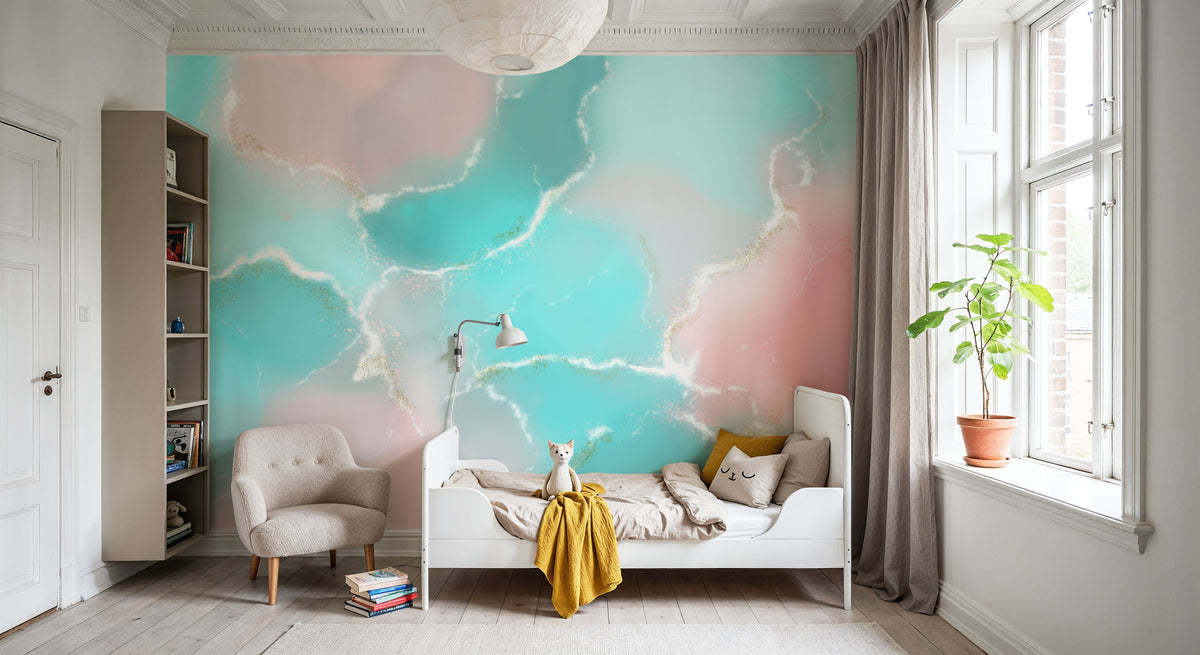 Floating Abstract Mural Wallpaper - room preview 03