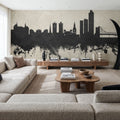 Oslo Skyline Concrete Mural Wallpaper - room preview 03