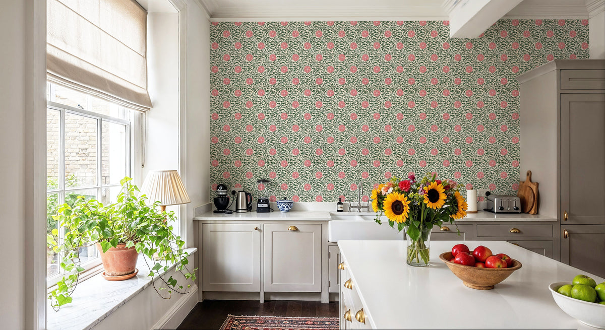 Authentique, Rose Pink Mural Wallpaper - room preview 03