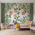 Quilted Floral I Mural Wallpaper - room preview 03
