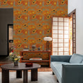 Fall Harvest Orange Mural Wallpaper - room preview 03