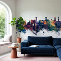 Isle of Wight England Skyline Blue & Bronze Mural Wallpaper - room preview 03