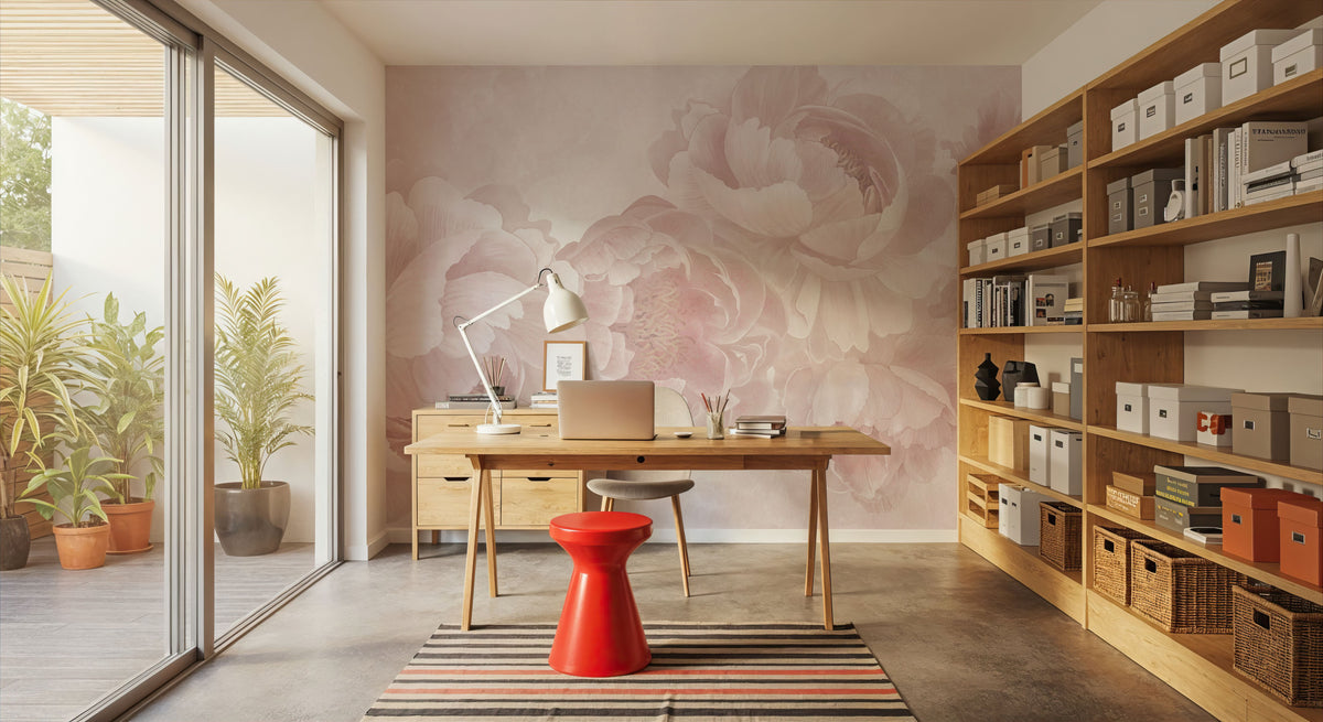 Peony Love Mural Wallpaper - room preview 03