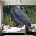 Jungle Parrot II Blue Mural Wallpaper - room preview 03