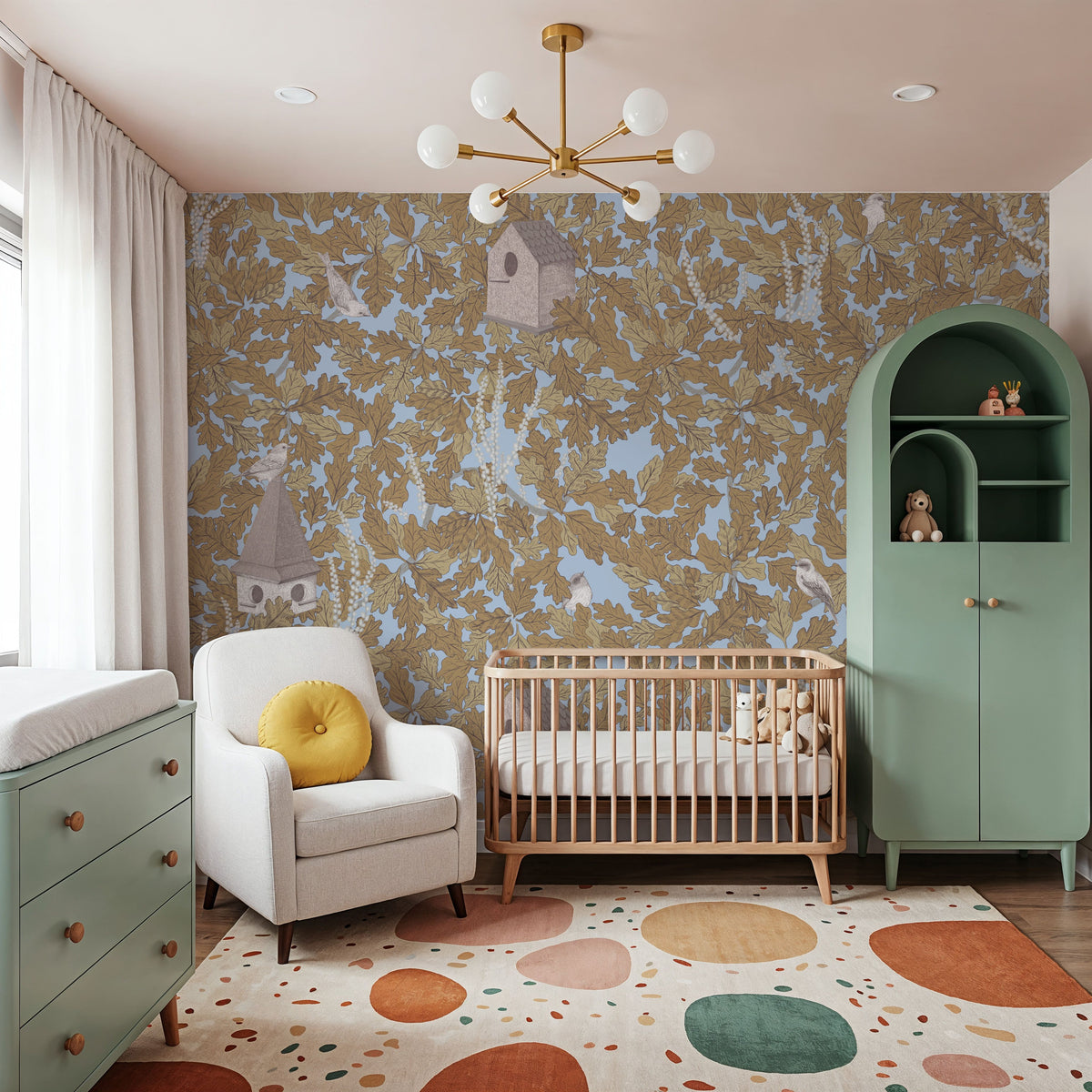 Bird House Oak, Autumn Mural Wallpaper - room preview 03