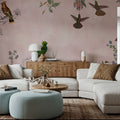 Fields of Birds and Flowers Mural Wallpaper - room preview 03