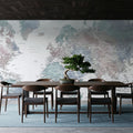 World Map Cities - Fufu Mural Wallpaper - room preview 03