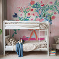Flower Vases and Books Square Pink Mural Wallpaper - room preview 03