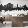 Nashik India Skyline Black & White Mural Wallpaper - room preview 03