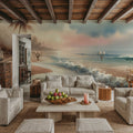 Calm Tropical Beach Sunrise Mural Wallpaper - room preview 03