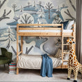 Frozen Forest, Ice Blue Mural Wallpaper - room preview 03