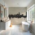 Valladolid Spain Skyline Concrete Mural Wallpaper - room preview 03