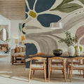 Modern Petals II Honeybloom Mural Wallpaper - room preview 03