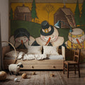 Seasonal Snowman XI Mural Wallpaper - room preview 03