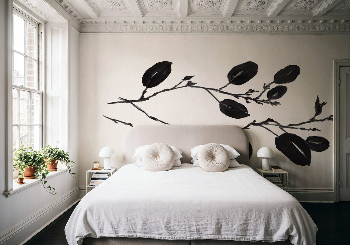 Shadow Leaves I Mural Wallpaper - room preview 03