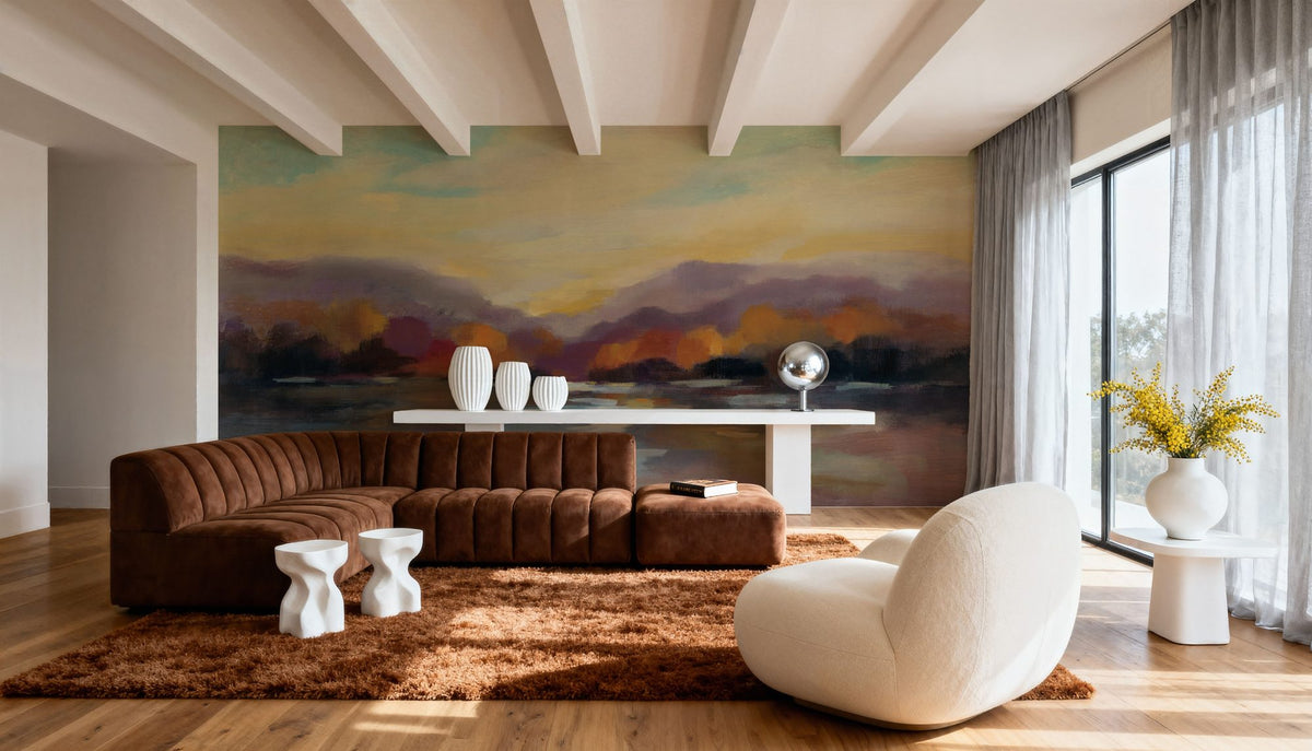 Fall Sunset Mural Wallpaper - room preview 03