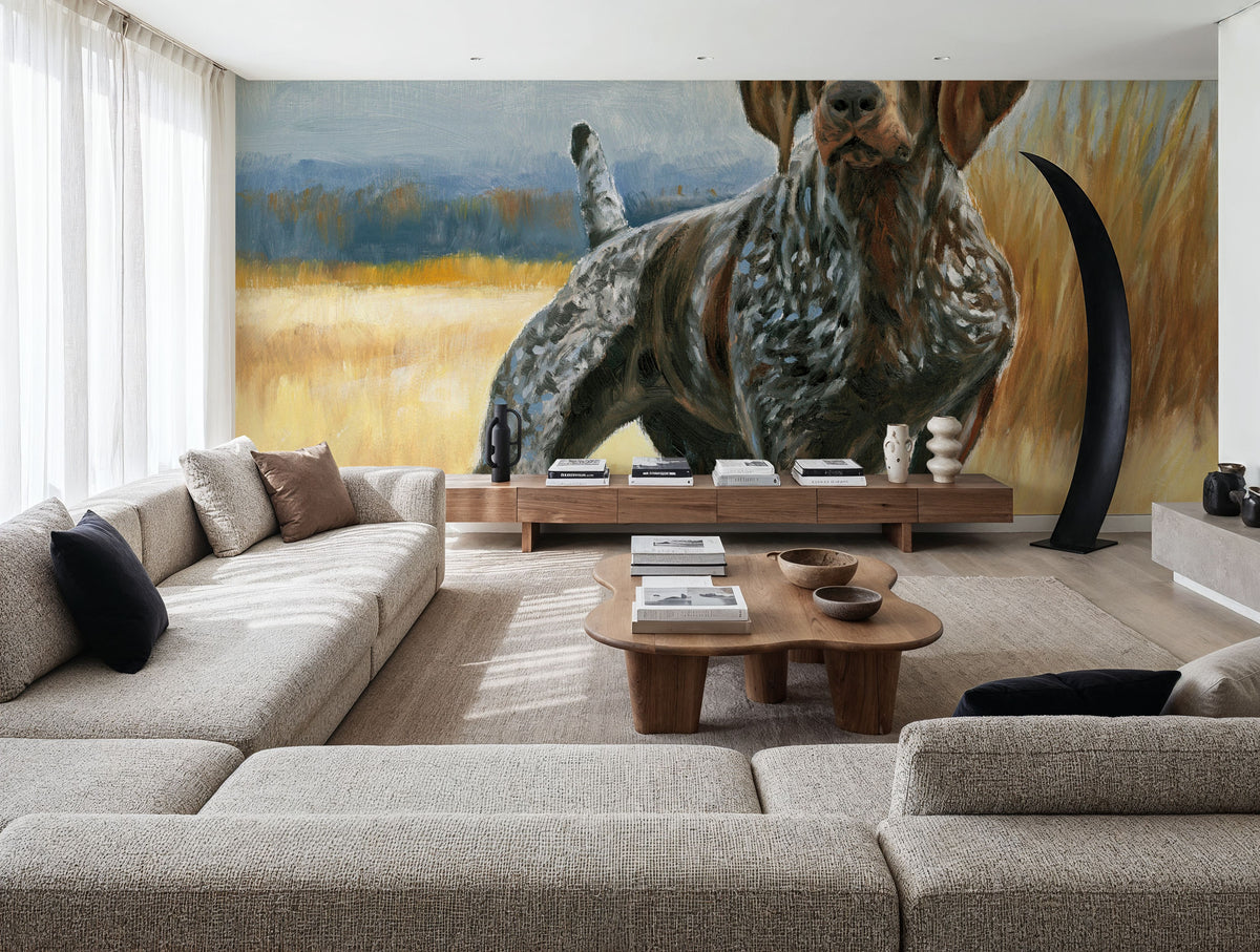 Hunting Dog Pointer Mural Wallpaper - room preview 03