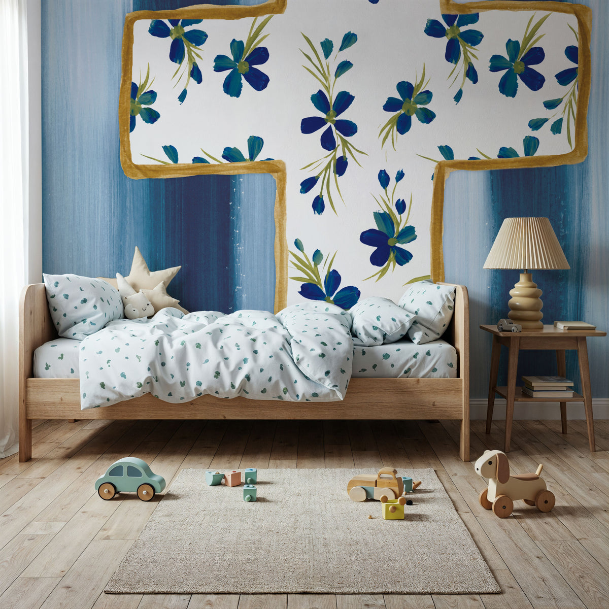 Floral Cross II Mural Wallpaper - room preview 03