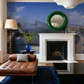 Metallic Riverside Curve Mural Wallpaper - room preview 03