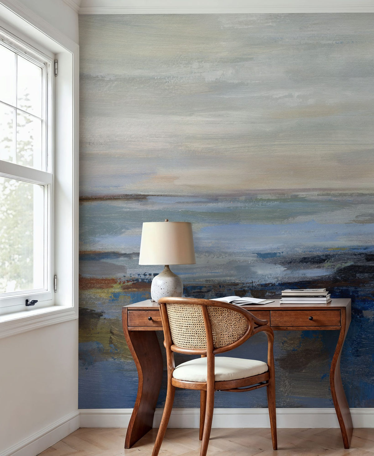 Serene Sea Mural Wallpaper - Neutral Tone - room preview 03