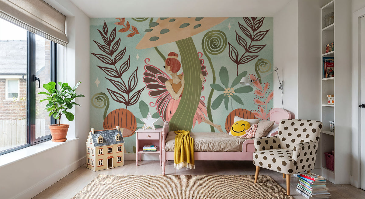 Floralscape Fairies III Mural Wallpaper - room preview 03