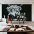 Portrait of a Cow Mural Wallpaper - room preview 03