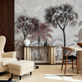 Tropical Forest Strolls Rainy Blue Mural Wallpaper - room preview 03