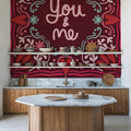 Love Sentiments You and Me Mural Wallpaper - room preview 03
