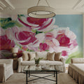 Peony Meadow Mural Wallpaper - room preview 03