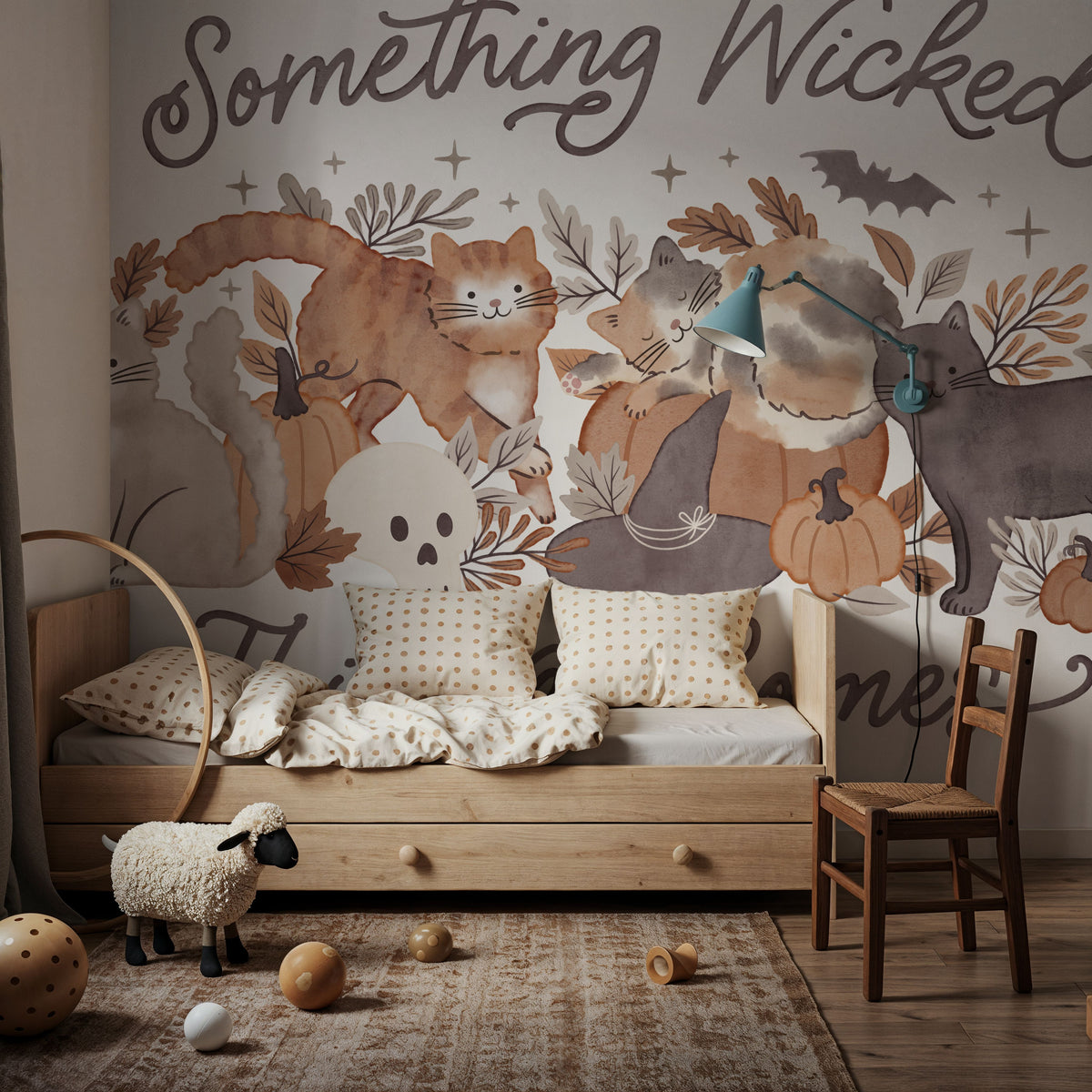 Pumpkins and Paws I Mural Wallpaper - room preview 03