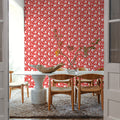 Country Flowery Red Mural Wallpaper - room preview 03
