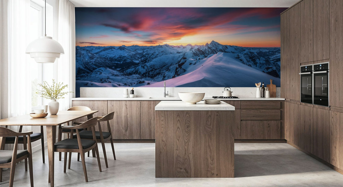 Mountain Sunset Mural Wallpaper - room preview 03