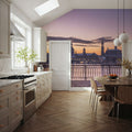 Riverside Twilight Mural Wallpaper - Neutral Tone - room preview 03