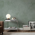 Subtle Plaster Wall, Light Green Mural Wallpaper - room preview 03