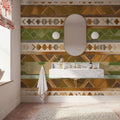 Aztec Stripes Mural Wallpaper - room preview 03