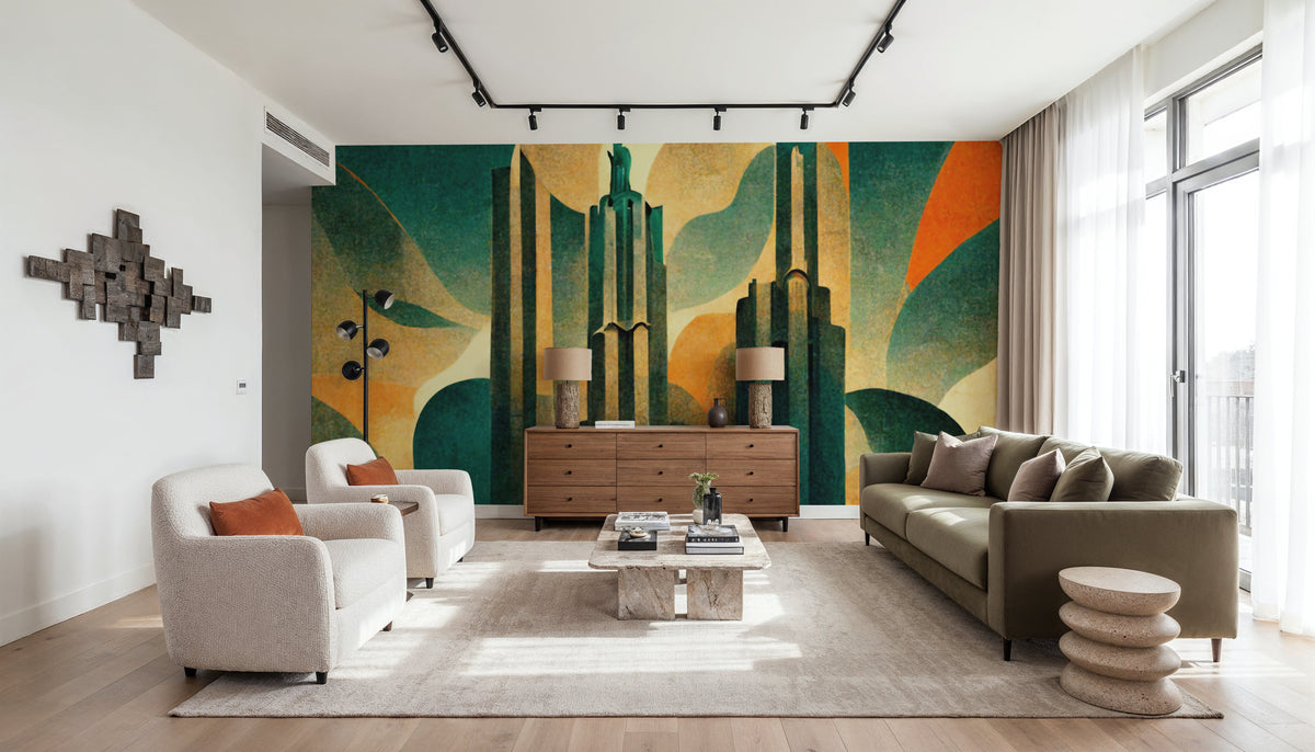 Metropolis Mural Wallpaper - room preview 03