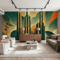 Metropolis Mural Wallpaper - room preview 03