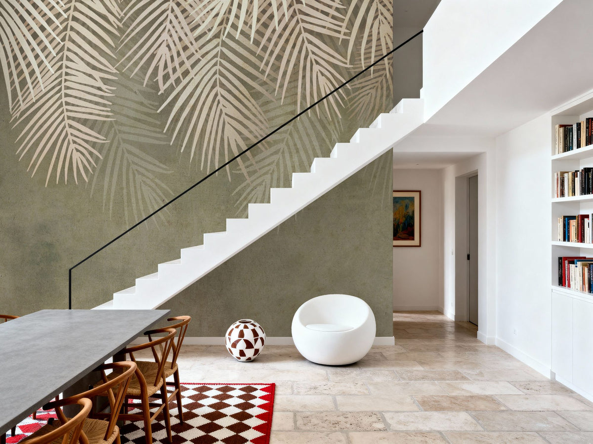 Palms Up Ahead Mural Wallpaper - Warm Tone - room preview 03