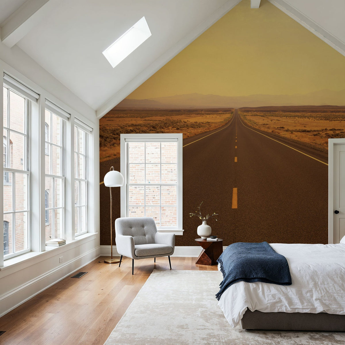 Sunset Highway Mural Wallpaper - Red Tone - room preview 03