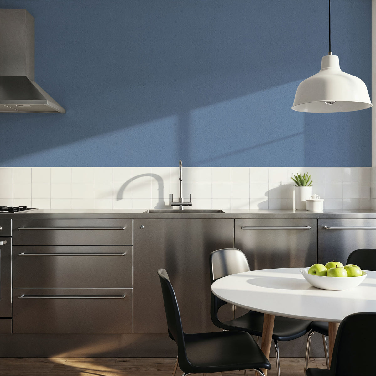 Faux Sand Stucco Finish, Periwinkle Mural Wallpaper - room preview 03