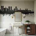 Lima Peru Skyline Black & White Mural Wallpaper - room preview 03
