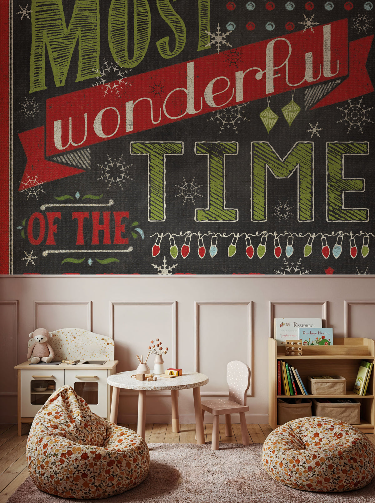 Holiday Talk Color I Mural Wallpaper - room preview 03