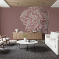 Rose Head Mural Wallpaper - room preview 03
