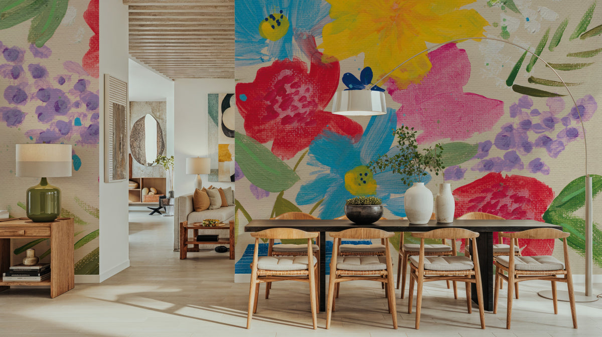 Ecstatic Floral I Mural Wallpaper - room preview 03