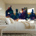 Rio De Janeiro Brazil Skyline Blue & Bronze Mural Wallpaper - room preview 03