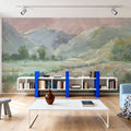 Field of Pink Flowers Mural Wallpaper - room preview 03