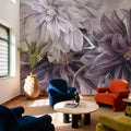 Focus on the Dahlia Red Mural Wallpaper - room preview 03