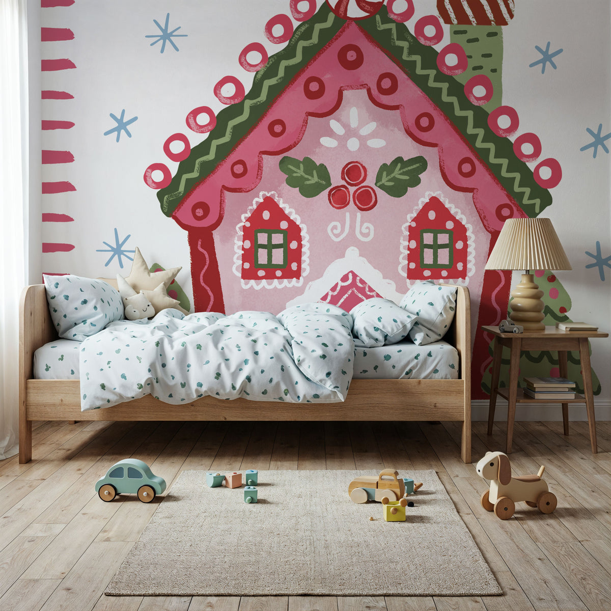 Pink Gingerbread I Mural Wallpaper - room preview 03