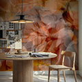 Sunset Floral Waves Mural Wallpaper - room preview 03